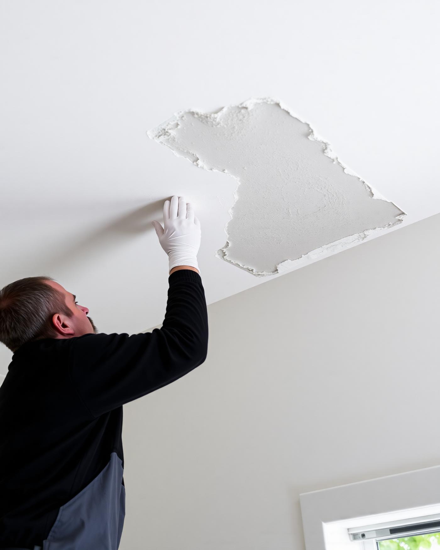 Insurance ceiling repair by Perks Plastering