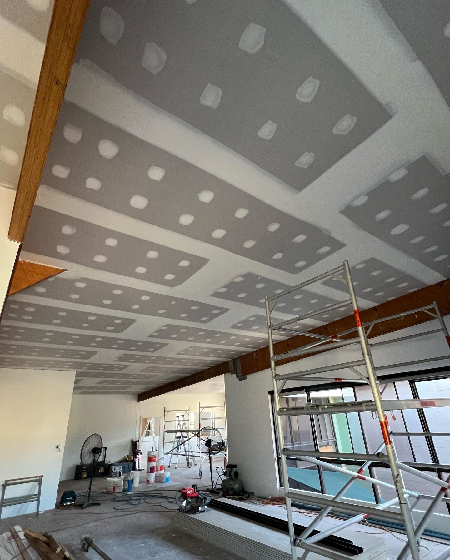 Raked ceiling — commercial fit-out