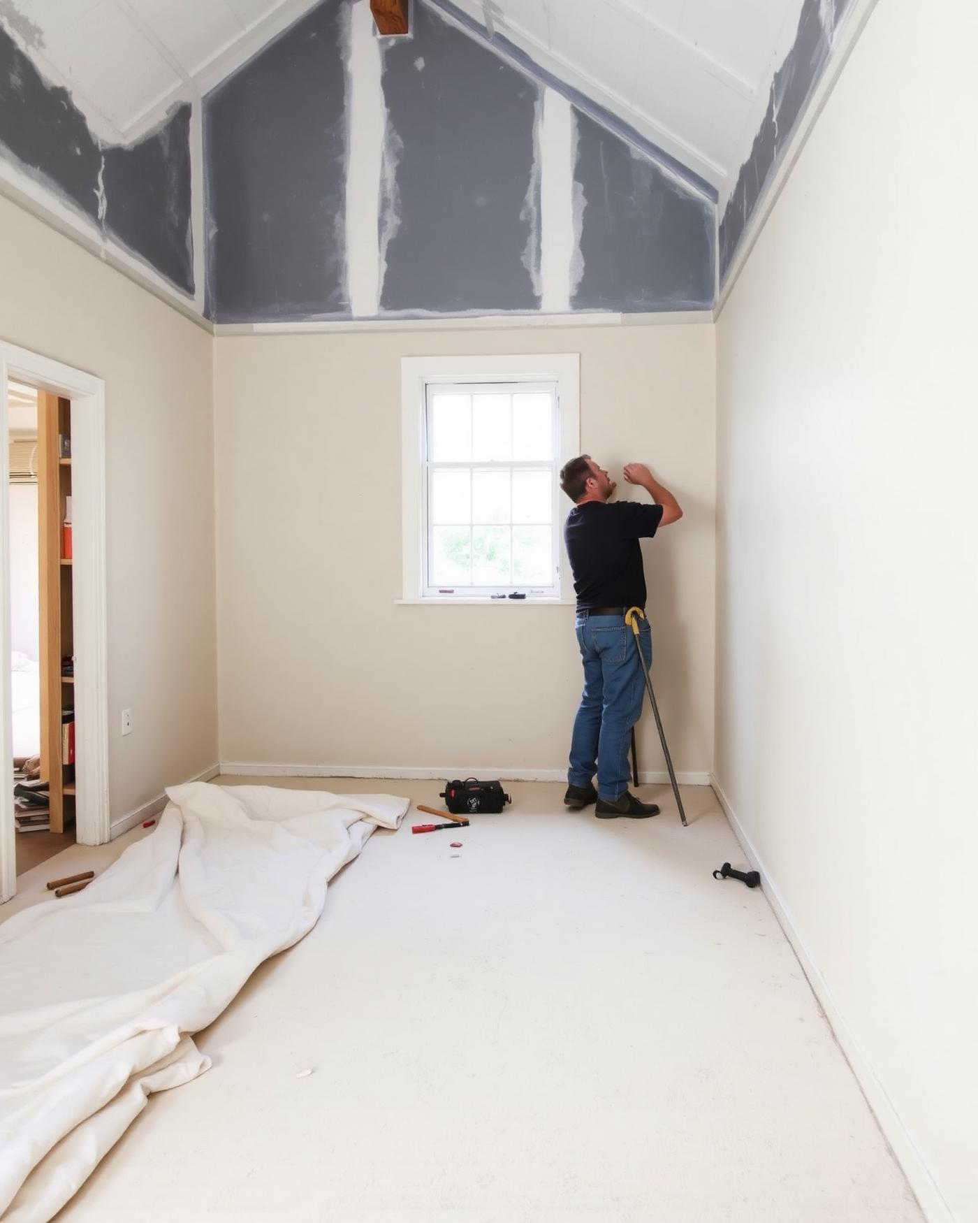 Villa renovation plastering by Perks Plastering