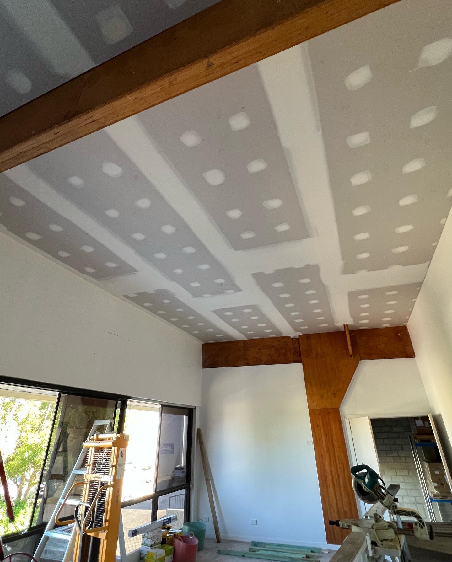Open-plan vaulted ceiling